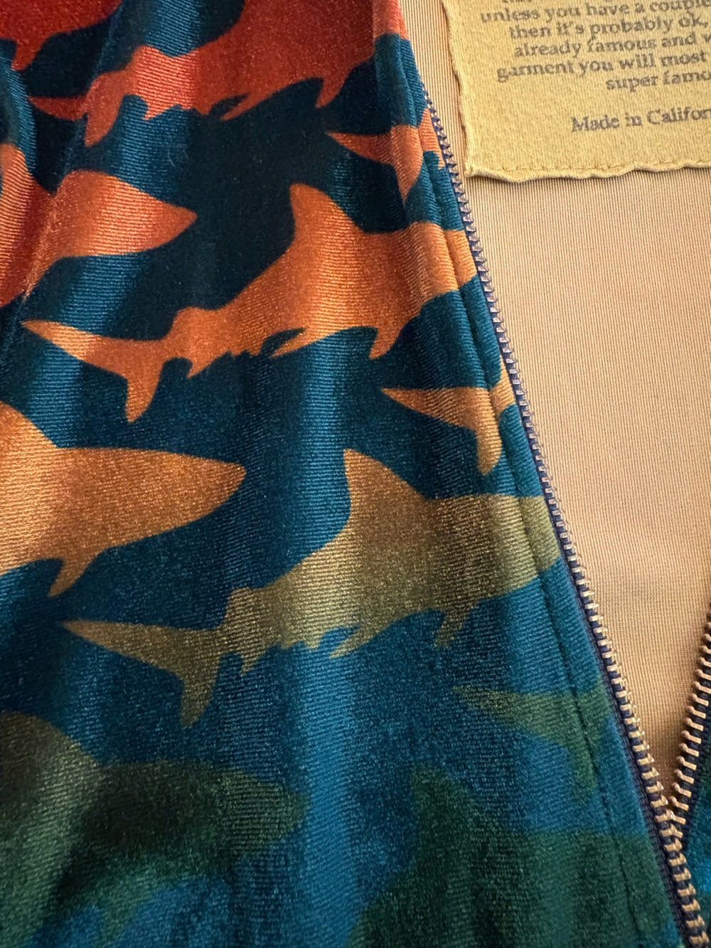 AVIATOR NATION Rare Velour Shark Hoodie size XS - Picture 12 of 12